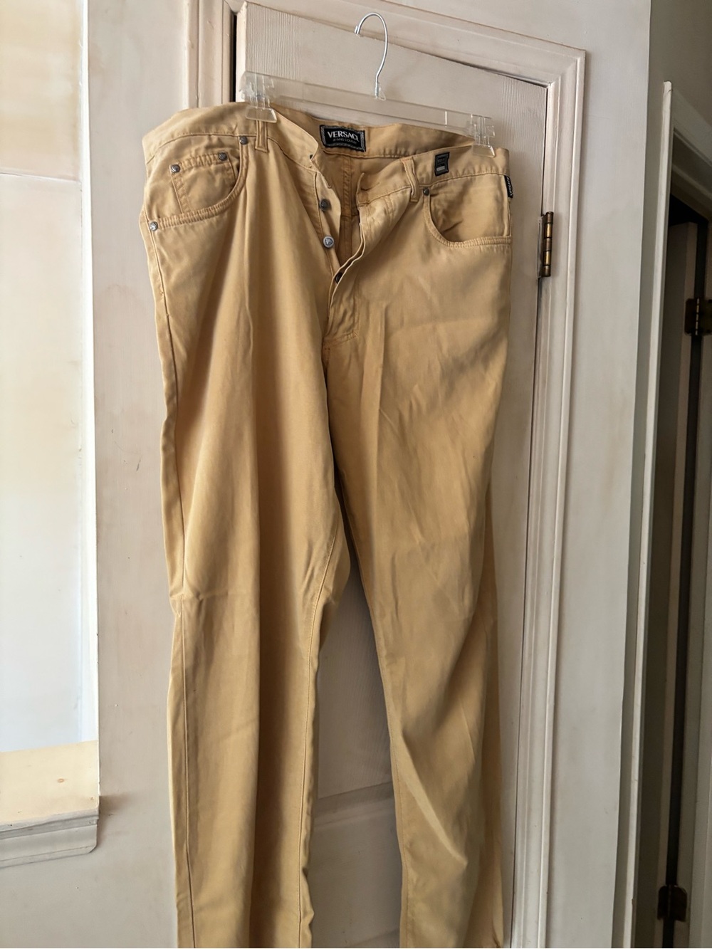 Versace Men's Light Tan Chino Pants Vintage
